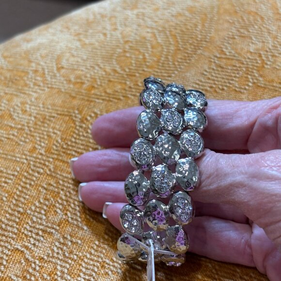 Silver Plated Stretch Bracelet - Picture 4 of 6